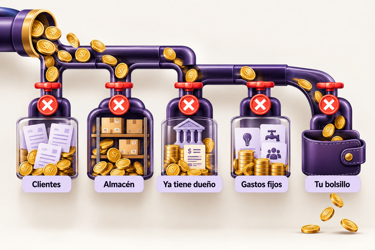 Flujo de caja: los 5 lugares donde se queda atrapada tu plata